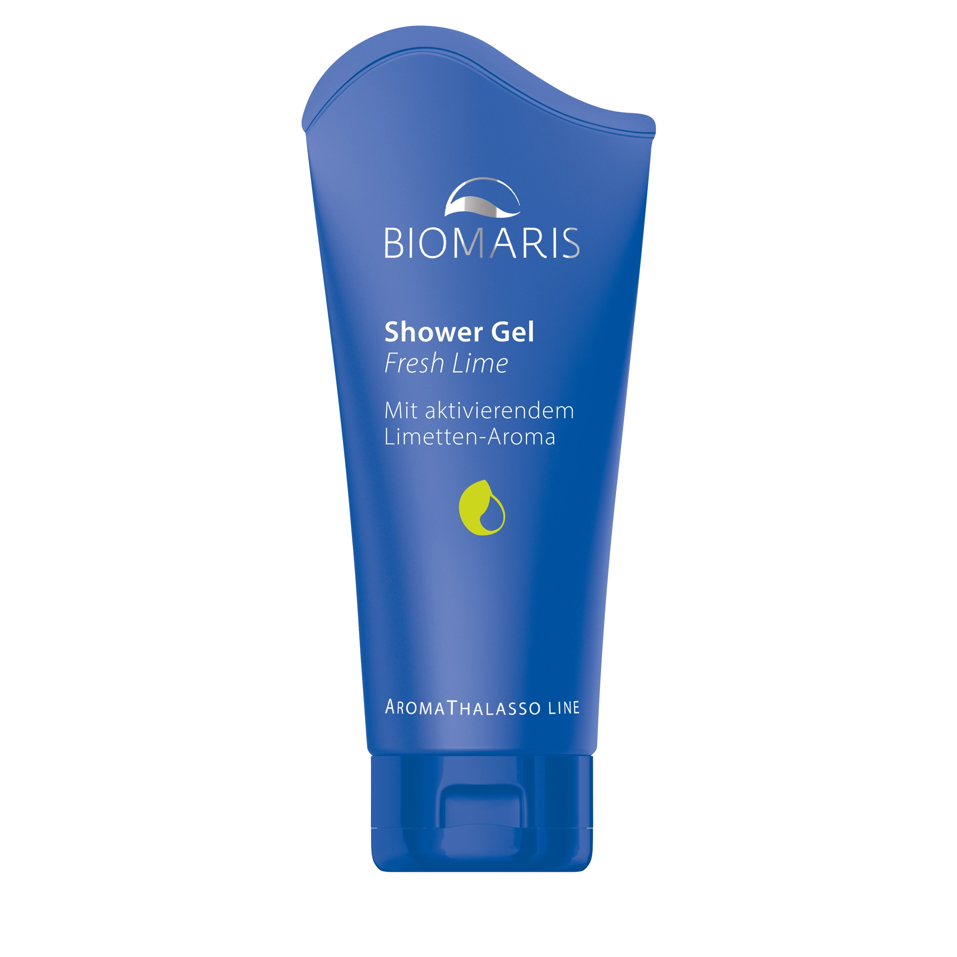 Shower Gel Fresh Lime Shower Gel Fresh Lime in blauer Tube mit Klappdeckel, vor halbierter Limette