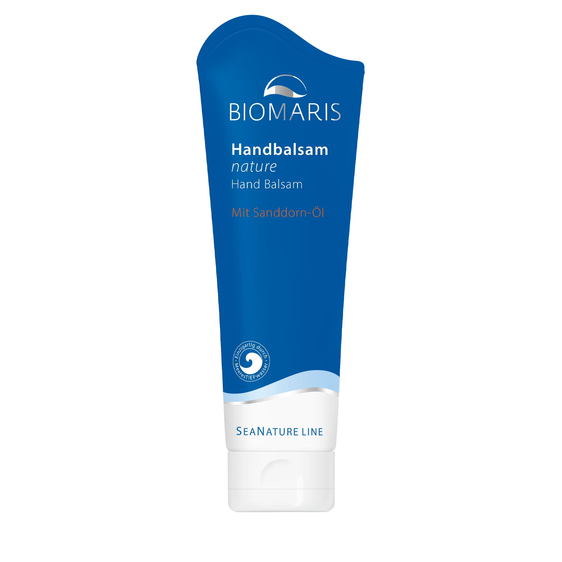 Handbalsam nature in blauer Tube mit weißem Klappdeckel