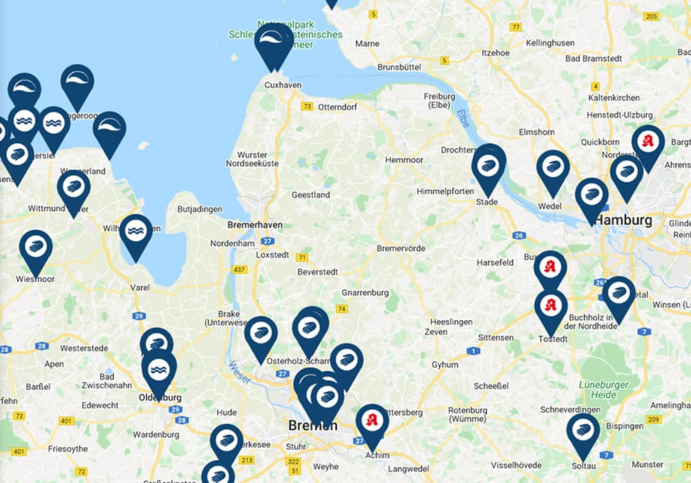Standorte Zur BIOMARIS Standortsuche