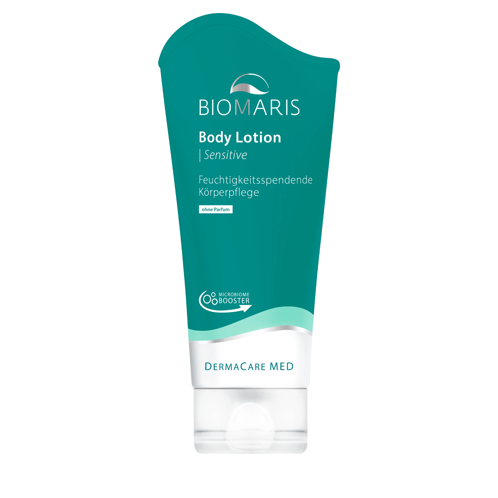 Body Lotion Sensitive in türkisfarbener Tube mit Klappdeckel