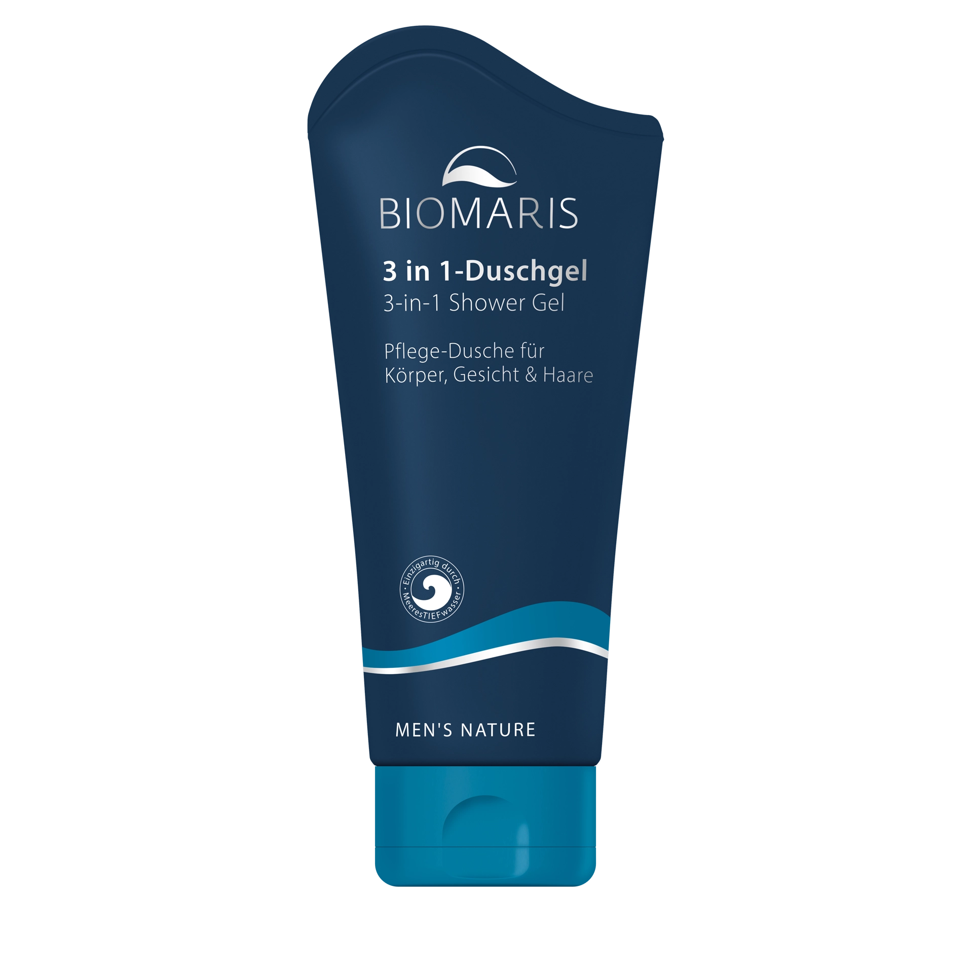 3 in 1-Duschgel 3 in 1-Duschgel für Männer in blauer Tube mit Klappdeckel