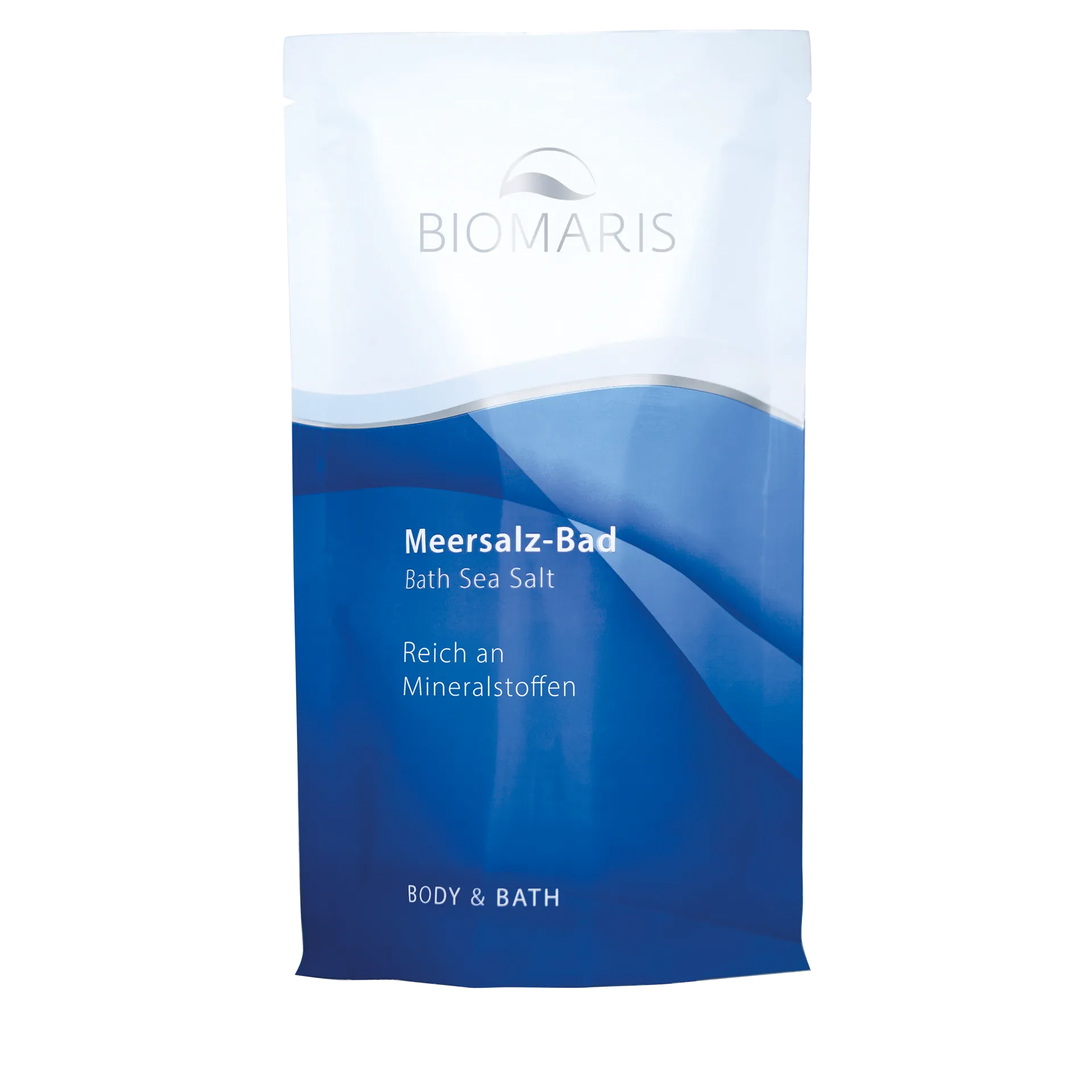 Meersalz-Bad im blau-weißem Beutel