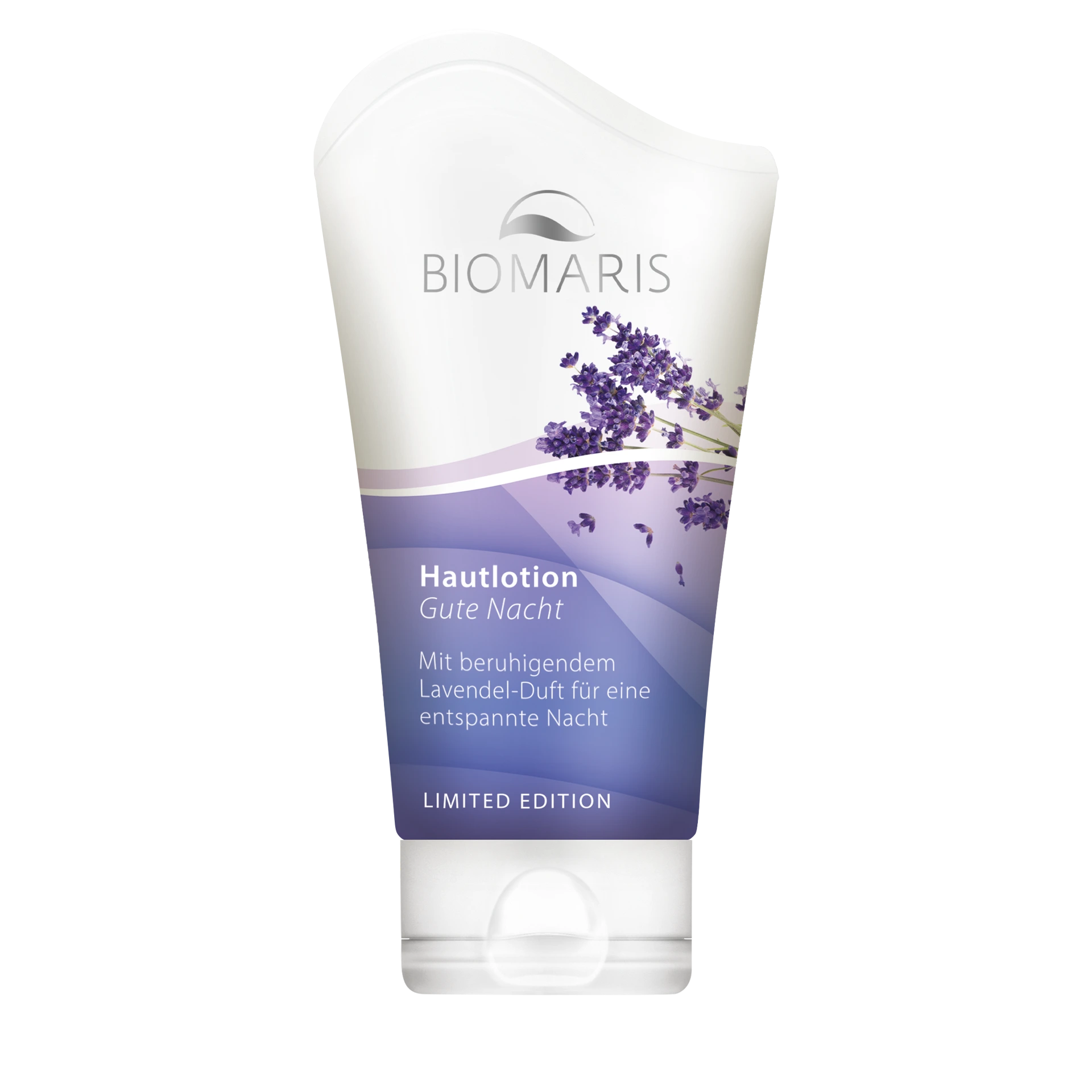 Hautlotion Gute Nacht Hautlotion Gute Nacht mit Lavendelmotiv in lila-weißer Tube mit Klappdeckel