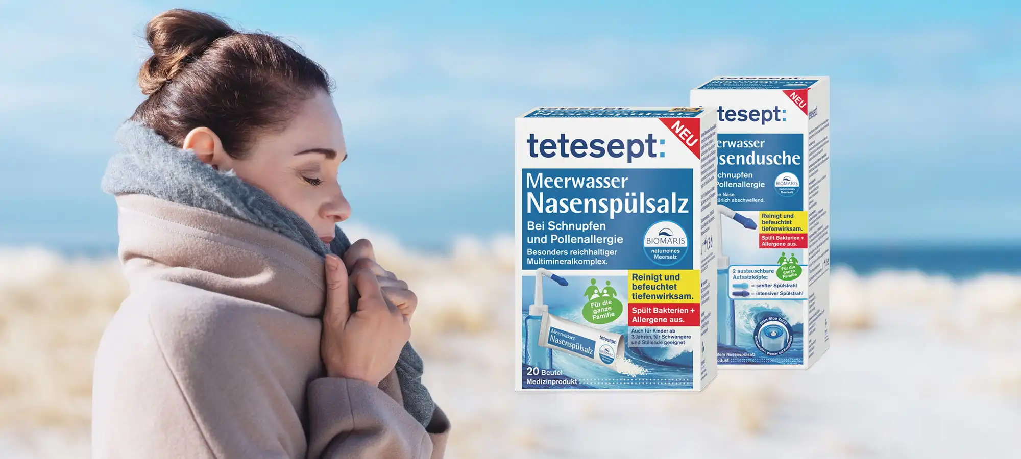 Zum Artikel über die Kooperation mit tetesept „Meerwasser Nasendusche“.